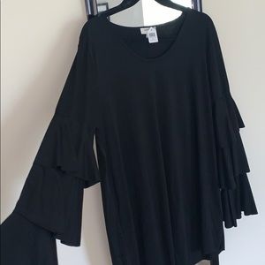 Umgee Ruffled Balloon Sleeve Dress